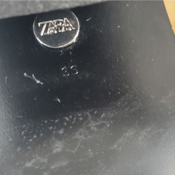 Zara Black Leather Strappy Block Heels Womens Shoe Size EU 36 US 6 - Picture 12 of 15